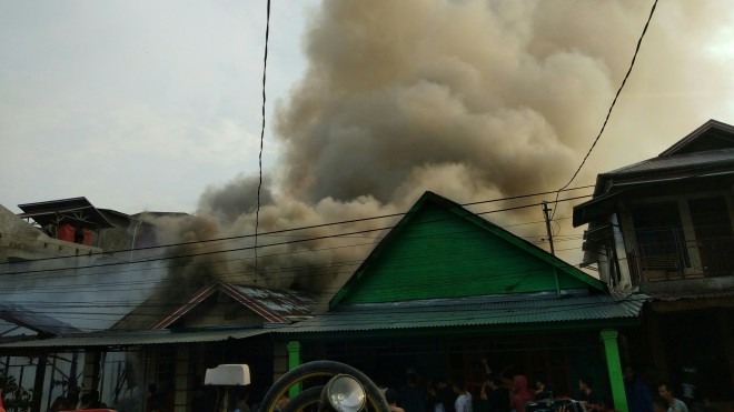 Kebakaran yang Terjadi di Kuala Tungkal.