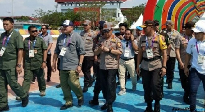 Kunjungan Kapolri Jenderal Tito Karnavian saat mengunjung kawasan JSC Palembang (Alwi Alim/JawaPos.com)