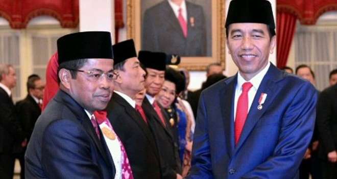 Idrus Marham usai dilantik menjadi Menteri Sosial oleh Presiden Joko Widodo