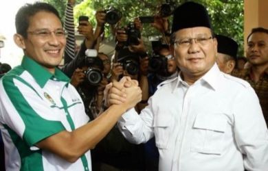 Sandiaga Uno dan Prabowo Subianto.