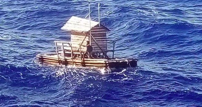 Aldi Novel Adilang di laut bebas. (Twitter/@naztaaa)