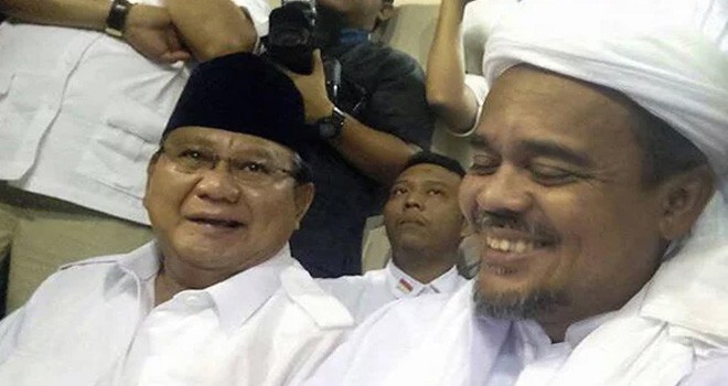 Prabowo Subianto dan Rizieq Shihab/Net