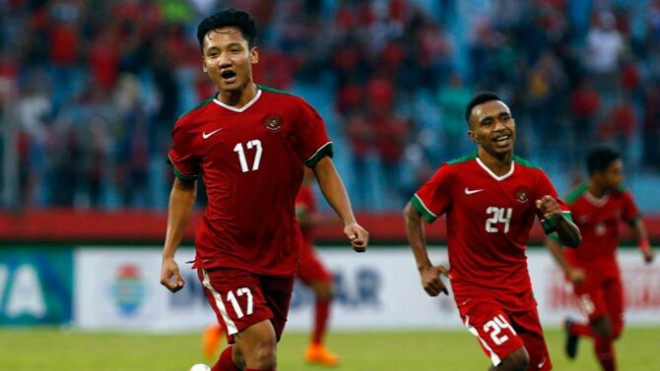 Timnas U-19 Indonesia menghadapi Arab Saudi sebagai persiapan berlaga di Piala Asia U-19 2018 (Dipta Wahyu/Jawa Pos)