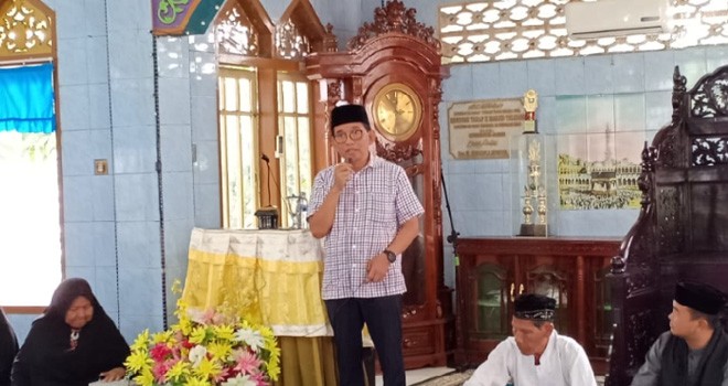 Acara majelis taklim di Masjid Teladan, Kelurahan Beringin, Kecamatan Pasar, Kota Jambi.