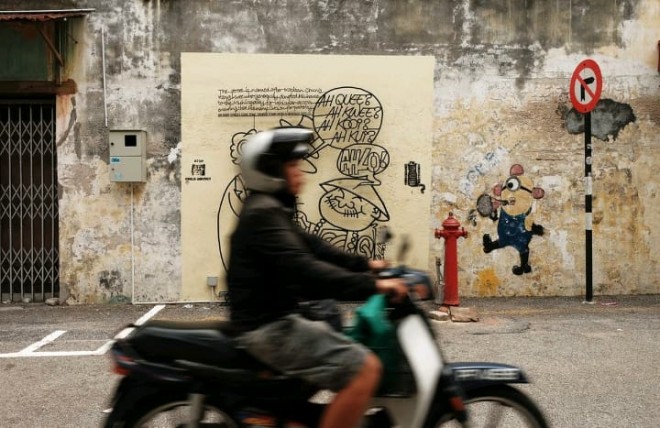 Mural menjadi daya tarik bagi milenial, lokasi: Georgetown, Malaysia. Foto: Mega Caesaria