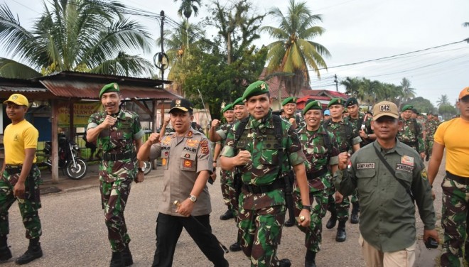 Pangdam bersama Kapolda saat jalan bersama dalam rangka HUT Infanteri ke 70. Foto : Ist For Jambi Update