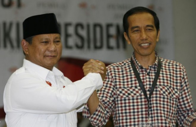 Prabowo dan Jokowi. (FOTO JAWA POS)