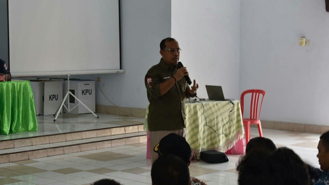 PEMILU : Komisioner KPU Provinsi Jambi mempimpin bimbingan teknis Pemilu 2019. Hadapi Pemilu, mahasiswa bakal menjadi potensi penyumbang terbesar pemilih tambahan.
