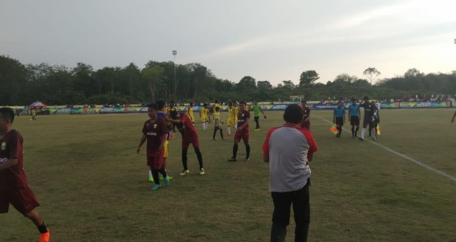 Pertandingan Merangin Vs Muaro Jambi Gubernur Cup 2019. Foto : Wiwin / Jambiupdate