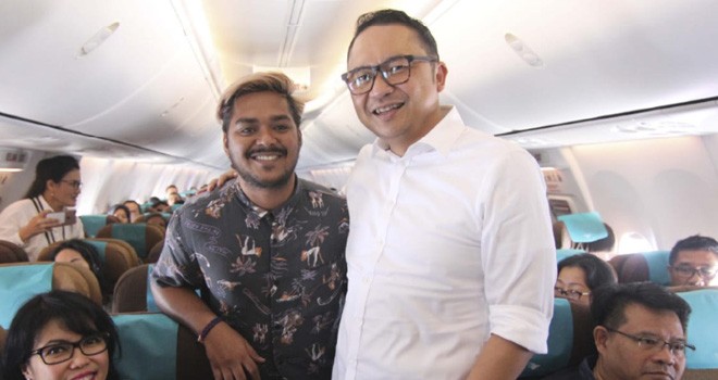 Dirut Garuda Indonesia dan Abdul. Foto : Ist