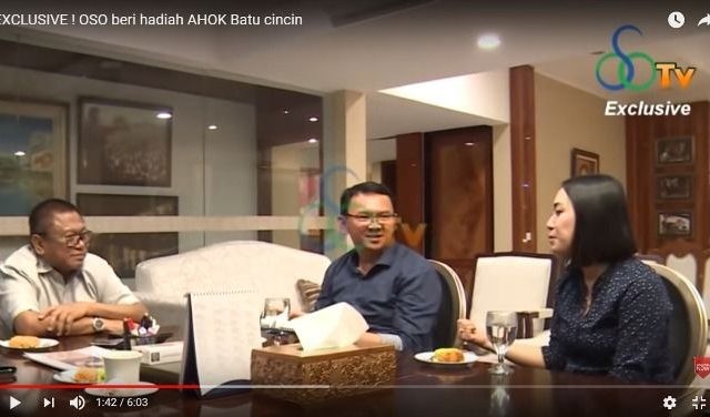 Ahok blak-blakan soal kisah cintanya ke OSO (YouTube osotv channel)