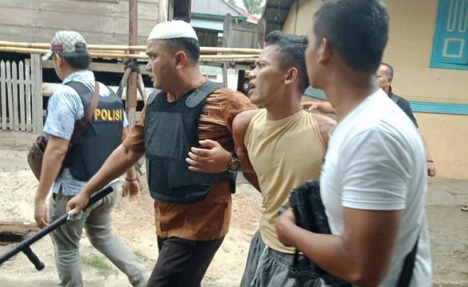 Pelaku Penganiayaan di Bungo ini Ditangkap Polisi. Foto : Ferdian / Jambiupdate