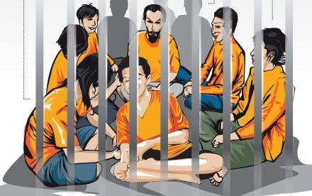 ILUSTRASI: Jumlah penghuni lembaga pemasyarakatan (lapas) dan rumah tahanan (rutan) di seluruh Indonesia diklaim makin bertambah. (dok. Radar Kudus/Jawa Pos Group)