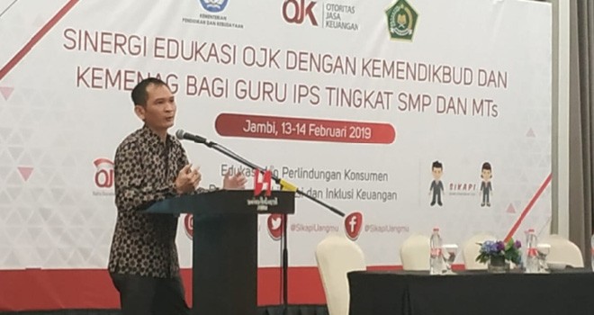 Direktur Literasi dan Edukasi Keuangan OJK Pusat , Horas V.M. Tarihoran. Foto : Ist