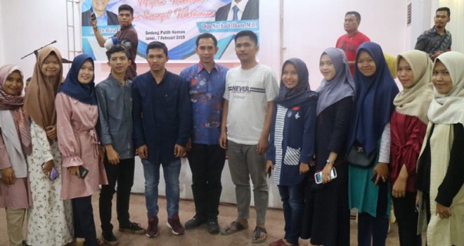 Wasekjen DPP PAN, Dipo Nurhadi Ilham mendapatkan dukungan dari generasi milenila Jambi untuk bertarung pada Pemilu 2019. Foto : Ist