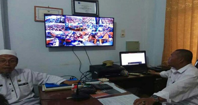 16 CCTV Dipasang di Pasar Tanjung Bajure Sungai Penuh. Foto : Gusnadi / Jambiupdate