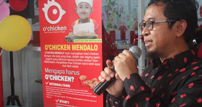 O chicken Mendalo Heri Nugroho menyampaikan sambutan. Foto : Ist