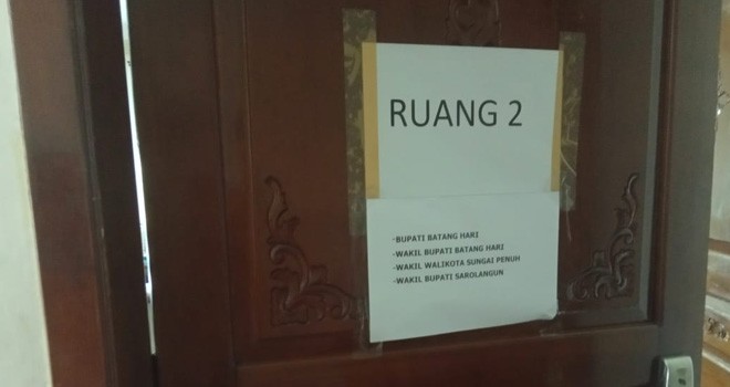 Ruang pemeriksaan Laporan Harta Kekayaan Penyelenggara Negara (LHKPN) di Kantor Gubernur Jambi. Foto : Andri / Jambiupdate