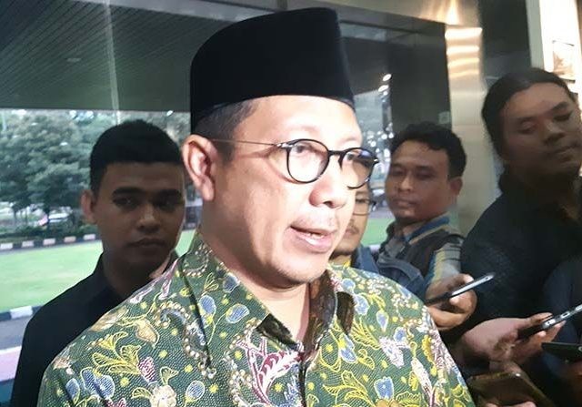 Menteri Agama Lukman Hakim Saifuddin di Kantornya, Jakarta, Senin (18/3) (Ridwan/ JawaPos.com)