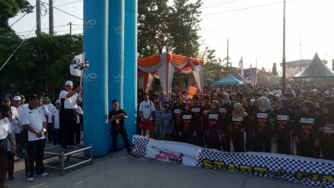 Pemilu Run 2019 yang dilepas langsung oleh Bupati kabupaten Tanjung Jabung Barat H. Safrial. 