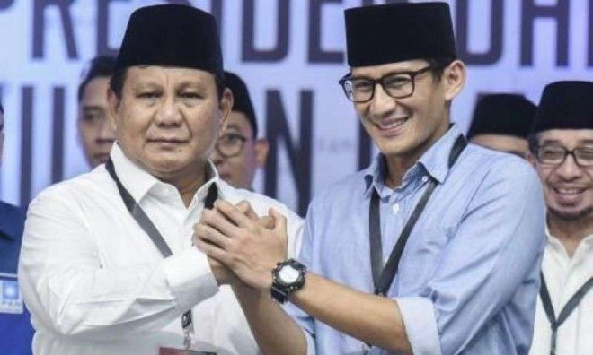pasangan calon Prabowo Subianto-Sandiaga Uno.