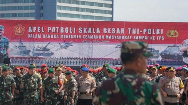 TNI-Polri siap mengamankan penetapan Presiden terpilih. (Issak Ramadhani/ JawaPos.com)