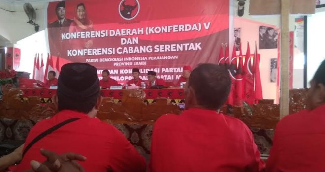 Konferensi Daerah (Konferda) ke-5 DPD PDI Perjuangan Provinsi Jambi.