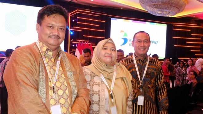 Bupati Muaro Jambi Hj Masnah Busro SE saat Musyawarah Perencanaan Pembangunan Nasional (Musrenbangnas) 2019. 