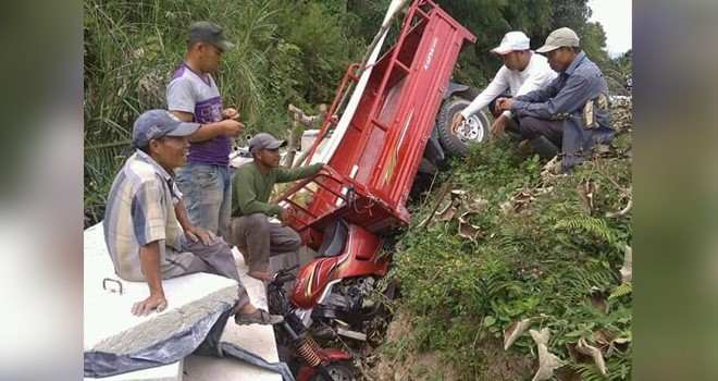 Pekerjaan Drainase di Sungai Abu Tak Tuntas, Tiga Kali Warga Kecelakaan.