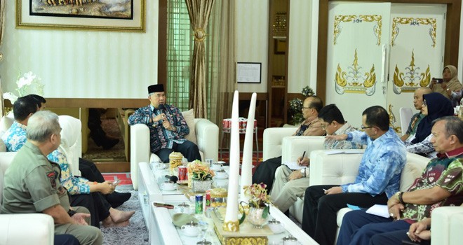 Walikota Jambi menyambut Kunjungan pemerintah Kota Banjarmasin ke Kota Jambi (1/8).