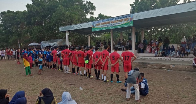 Turnamen Sepak Bola Majelis Cup 2019 di Desa Teluk Majelis.