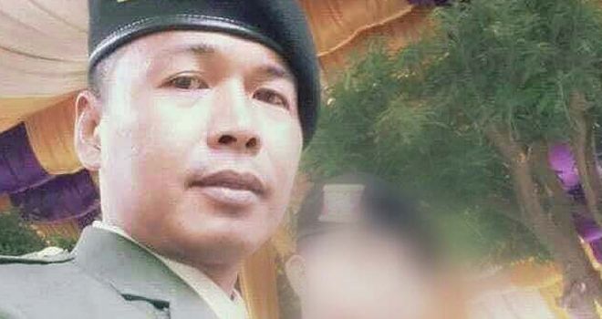 Anggota TNI yang gugur terkena panah dari aksi masa bernama Serda Rikson.
