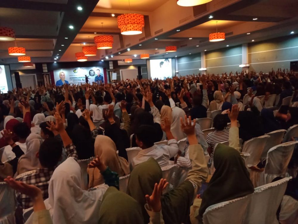 Kurang lebih 1500 peserta mengikuti Seminar Nasional Character Building, Winning Mentality For Industrial Revolution 4.0.