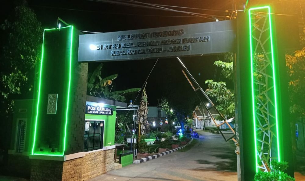 Penampakan Kampung Bersinar RT 49 Kenali Asam Bawah.