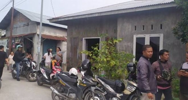 Lingkungan rumah pelaku penusukan Wiranto, Syaril Alamsyah, di Jalan Alfakah VI, Desa Tanjung Mulia Hilir, Kecamatan Medan Deli, Medan. 