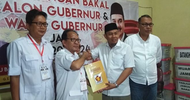 Walikota Jambi Sy Fasha mengutus tim center pemenanganya yang diketuai oleh A. Rahman dan disambut oleh Ketu Tim Penjaringan Noviardi Ferzi.