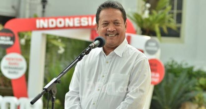 Sakti Wahyu Trenggono, mantan bendahara umum TKN Jokowi-Ma'ruf, usai menghadap Presiden Jokowi sebagai calon Wamenhan, Jumat (25/10). 