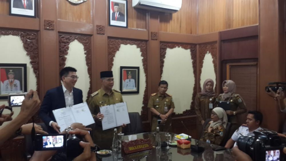 Pemkot Jambi Jalin Kerjasama Dengan PT. Rimba Palma Terkait Kapasitas Jalan Berdikari Kota Jambi.

