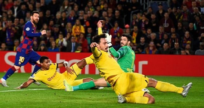 Barcelona mengalahkan Borussia Dortmund 3-1 di Camp Nou, Kamis (2811/2019) dini hari WIB.
