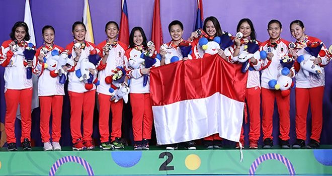 Tim badminton putri SEA Games 2019.
