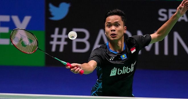 Tunggal putra Indonesia, Anthony Sinisuka Ginting. 