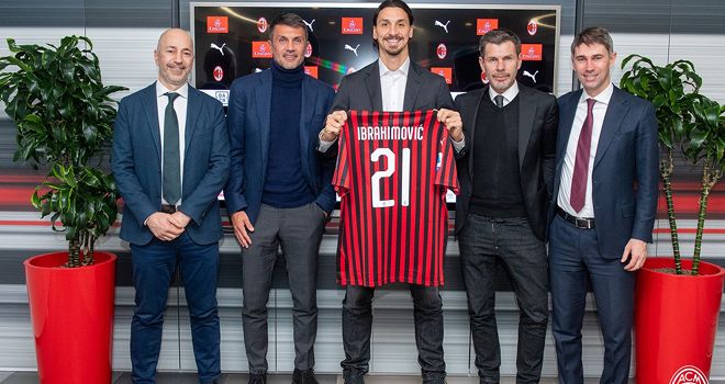 Zlatan Ibrahimovic akan memakai nomor punggung 21 di AC Milan.
