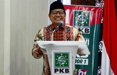 Ketua Umum PKB Muhaimin Iskandar dalam acara silaturahmi dan halal bihalal di Kantor DPP PKB, Senin (17/6/2019)