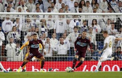 Real Madrid ditahan imbang Celta Vigo di kandang sendiri, Senin (17/2) dini hari WIB. 