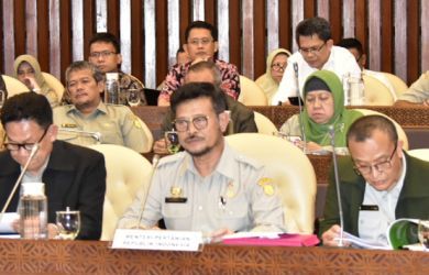 Mentan Syahrul Yasin Limpo beserta jajarannya hadiri rapat Komisi IV DPR RI.