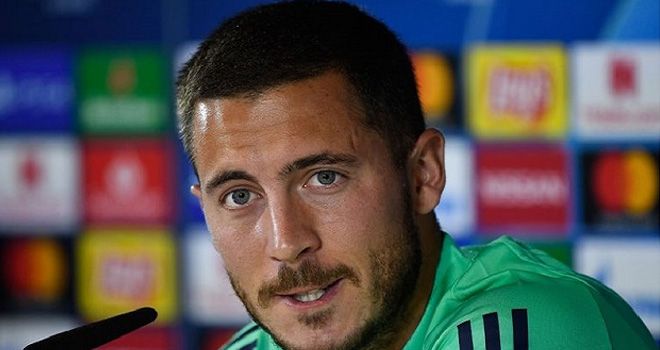 Gelandang serang Real Madrid, Eden Hazard.



