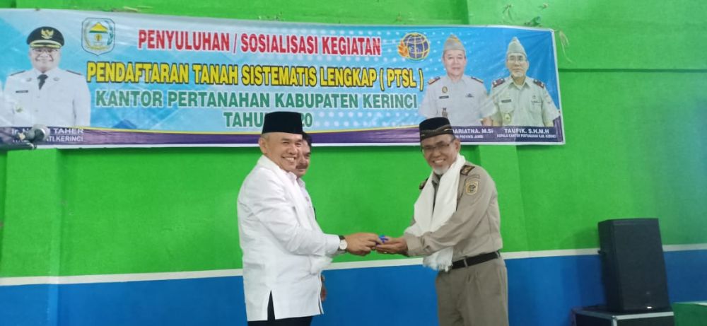Bupati Kerinci Buka Penyuluhan dan Sosialisasi PTSL Tahun 2020.