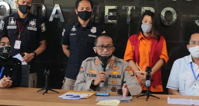Kabid Humas Polda Metro Jaya Kombes Pol Yusri Yunus di Polda Metro Jaya, Jakarta Selatan, Kamis (28/5).