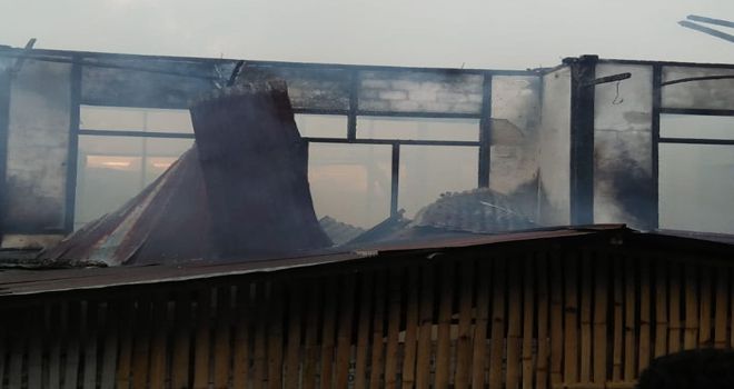 Sisa Poin kebakaran yang terajadi di Pondok beringin.