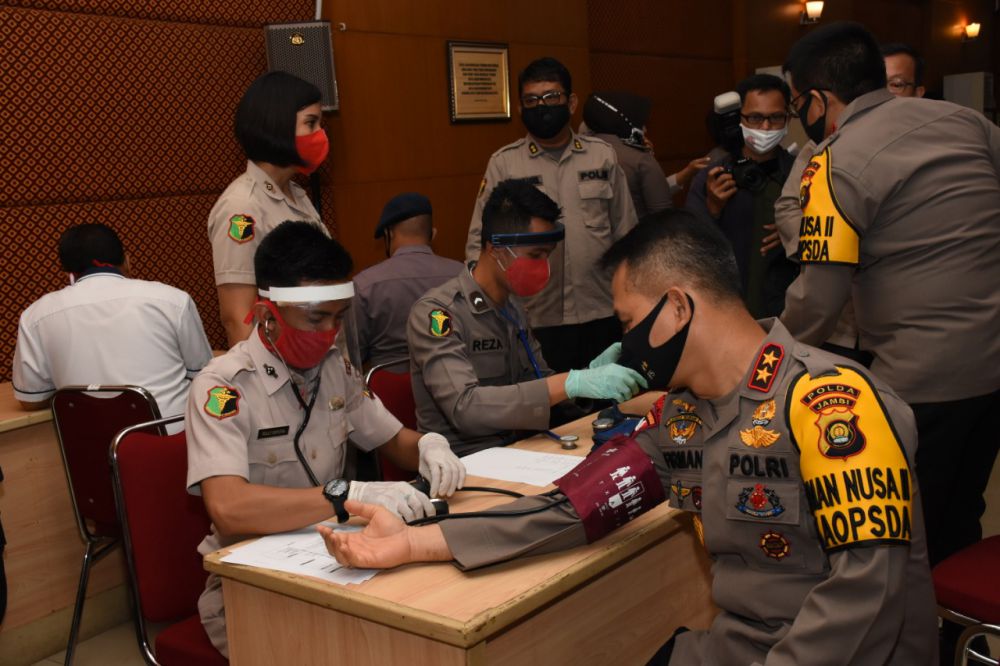Sambut Hari Bhayangkara Ke-74, Polda Jambi Gelar Donor Darah.